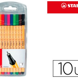 10 rotuladores Stabilo Point 88 tinta colores surtidos